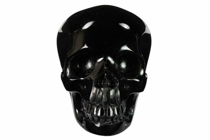 Realistic, Polished Black Obsidian Skull #151032